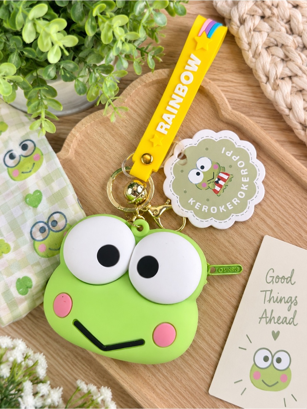 Sanrio Keroppi Rainbow Keychain / Bag Charm – New in Package 🌈🐸